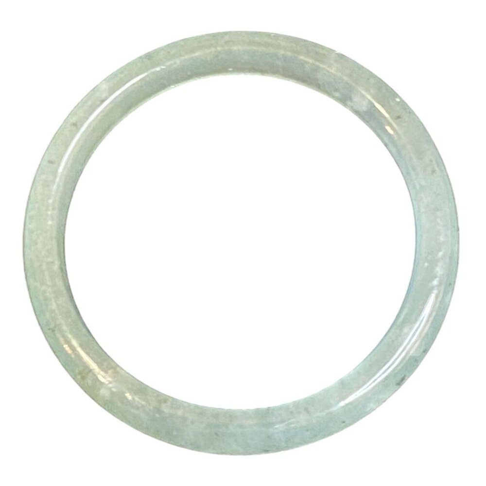 Guatemalan Green Jade Ring Size 8.5 4mm Width Jewelry